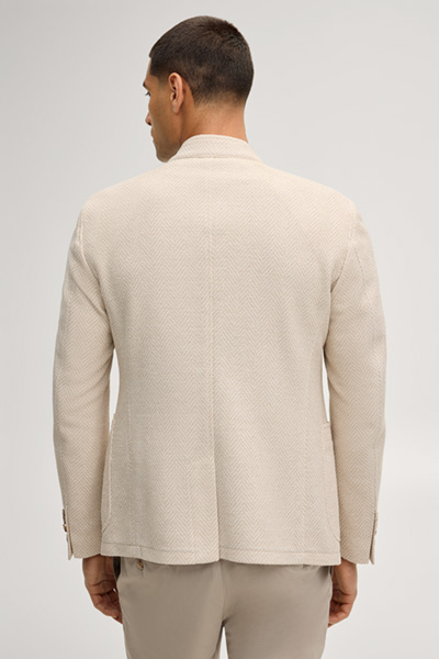 Hiro jacket in beige patterned fabric