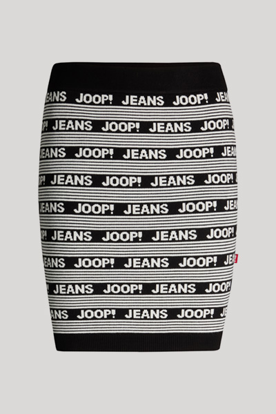 Minirock Karda in Creme/Schwarz gemustert