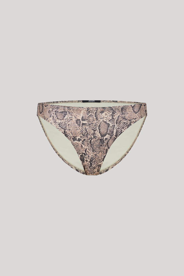 Animalprint-Bikinihose in Braun/Schwarz