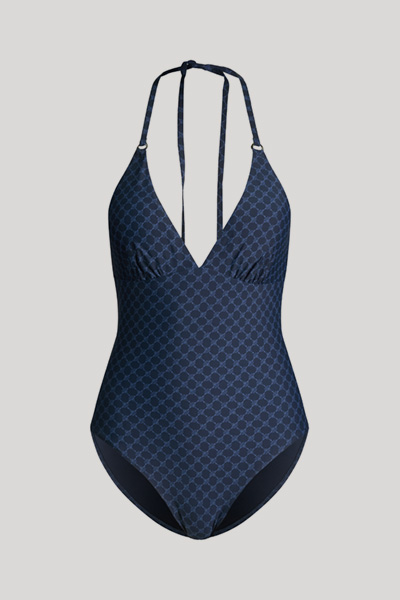 Neckholder swimsuit in navy