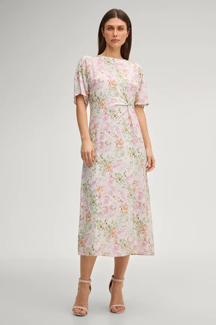 Führt zu Produktdetailseite „Kleid Dela in Rosa/Grün gemustert"