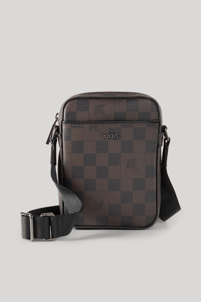 Schultertasche Cortina Piazza Rafael in Dunkelbraun gemustert