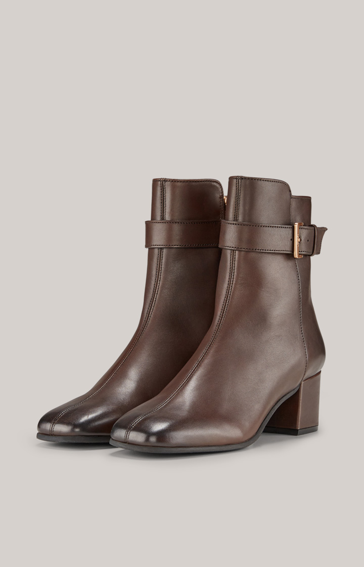 Unico Macy Ankle Boots in Dark Brown