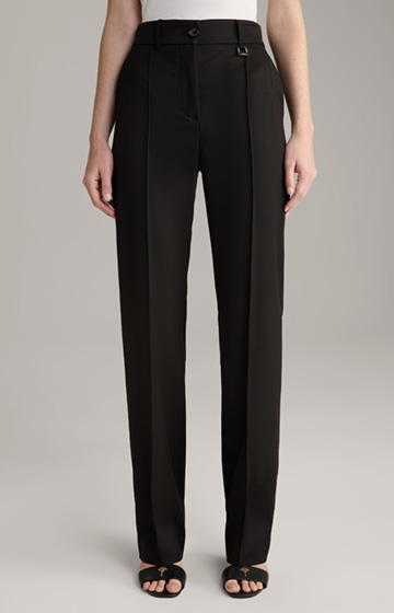 Marlene Twill Trousers in Black