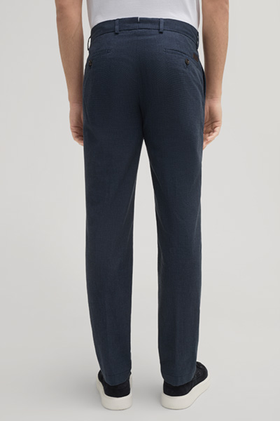 Cotton Blend Hank Chinos in Dark Blue