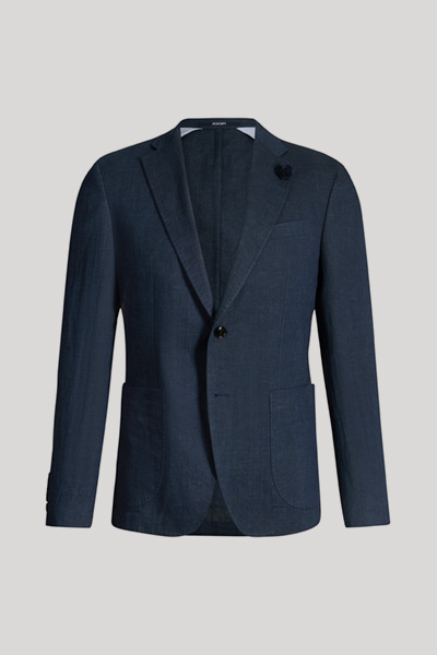 Führt zu Produktdetailseite „Leinen-Sakko Hoverest in Navy meliert"