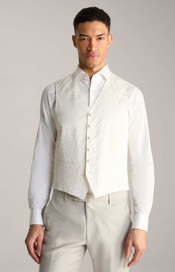 Weazer Waistcoat in a Cream Pattern