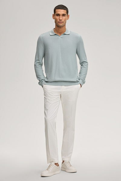 Pullover Galdino in Salbei gerippt