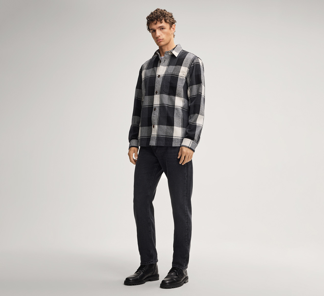 JOOP! presents the product Harvi Shirt in Black/White Check from the category Shirts
