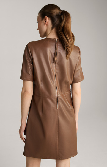 Leather Dress in Brown