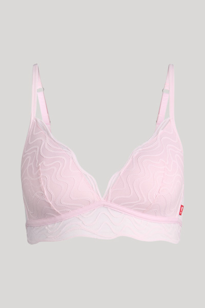 Führt zu Produktdetailseite „Wattierter Spitzen-BH Wave Lace in Pink"