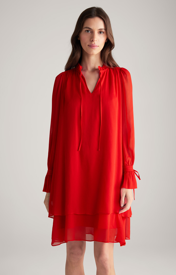 Chiffon-Kleid in Rot
