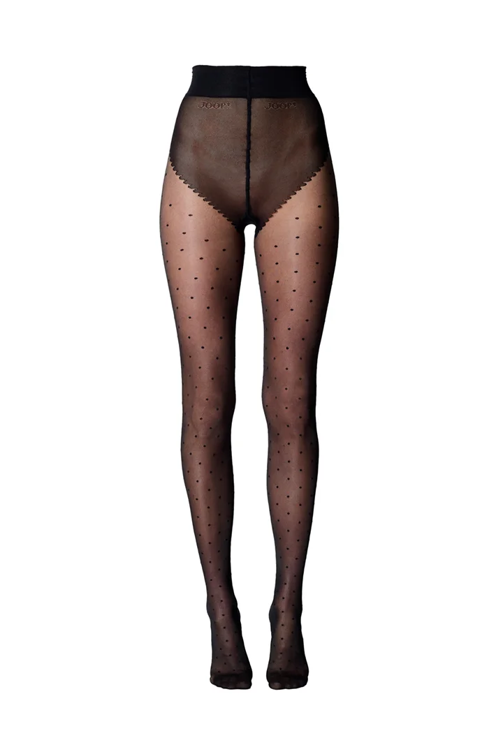 Führt zu Produktdetailseite „Feinstrumpfhose mit Punkten in Schwarz"