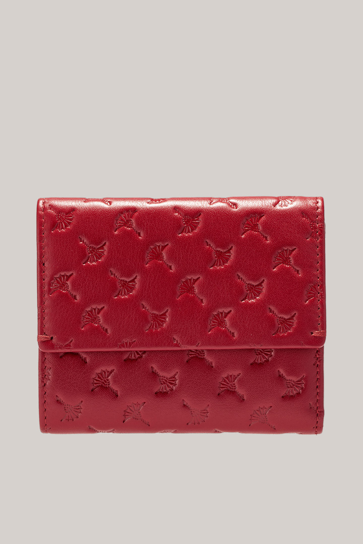 Leggero Stampa Simona Wallet in Dark Red