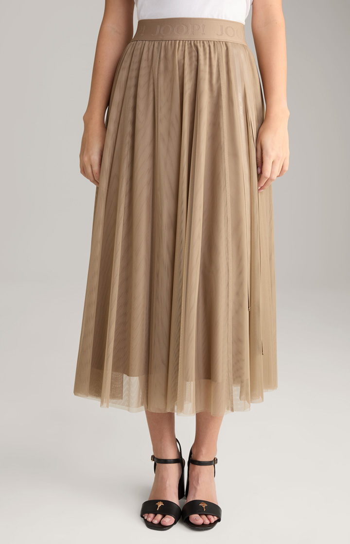 Tulle Skirt in Beige