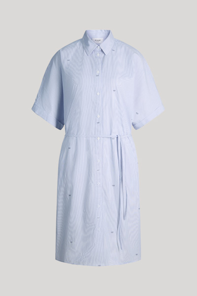 Hemdblusenkleid Davinia in Blau/Weiß gestreift