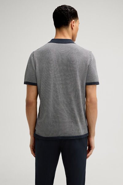 Knit Polo Shirt in Navy