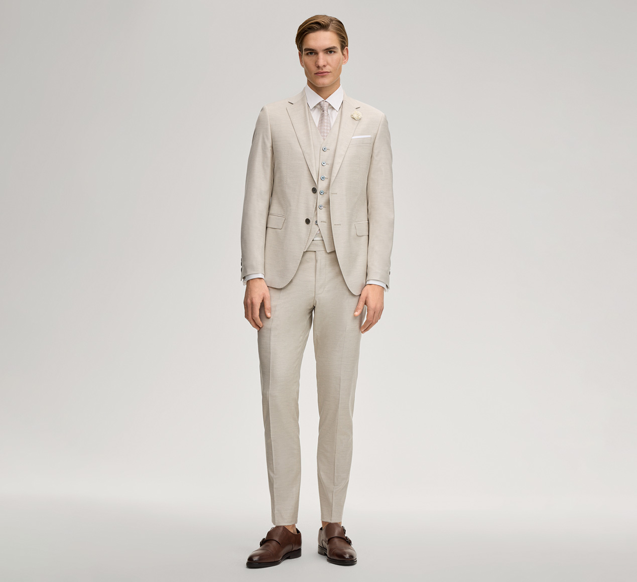 JOOP! präsentiert das Produkt Anzugweste Weazer in Hellbeige aus der Kategorie Sakkos