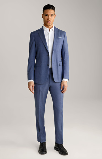 Baukasten-Anzug Finch-Brad in Medium Blau gemustert
