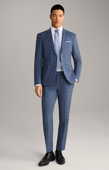 Blayr Modular Suit Trousers in Blue Check