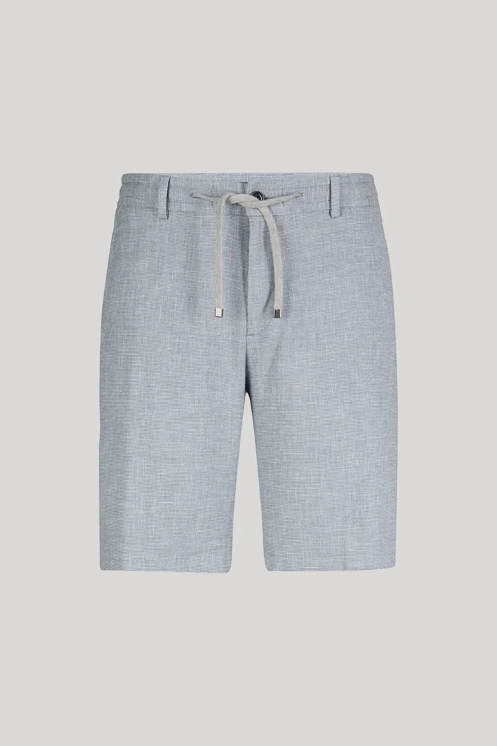 Führt zu Produktdetailseite „Bermudas Capri in Hellblau gemustert"