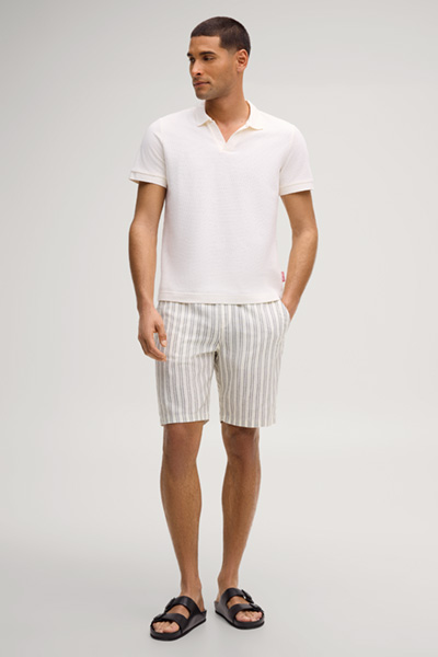 Russ shorts in off-white stripes