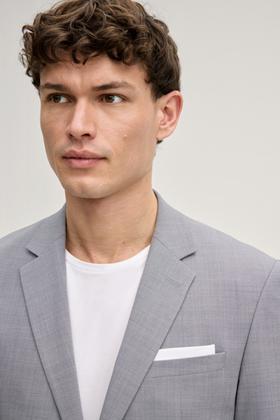 Damon-Gun Suit in Grey Melange