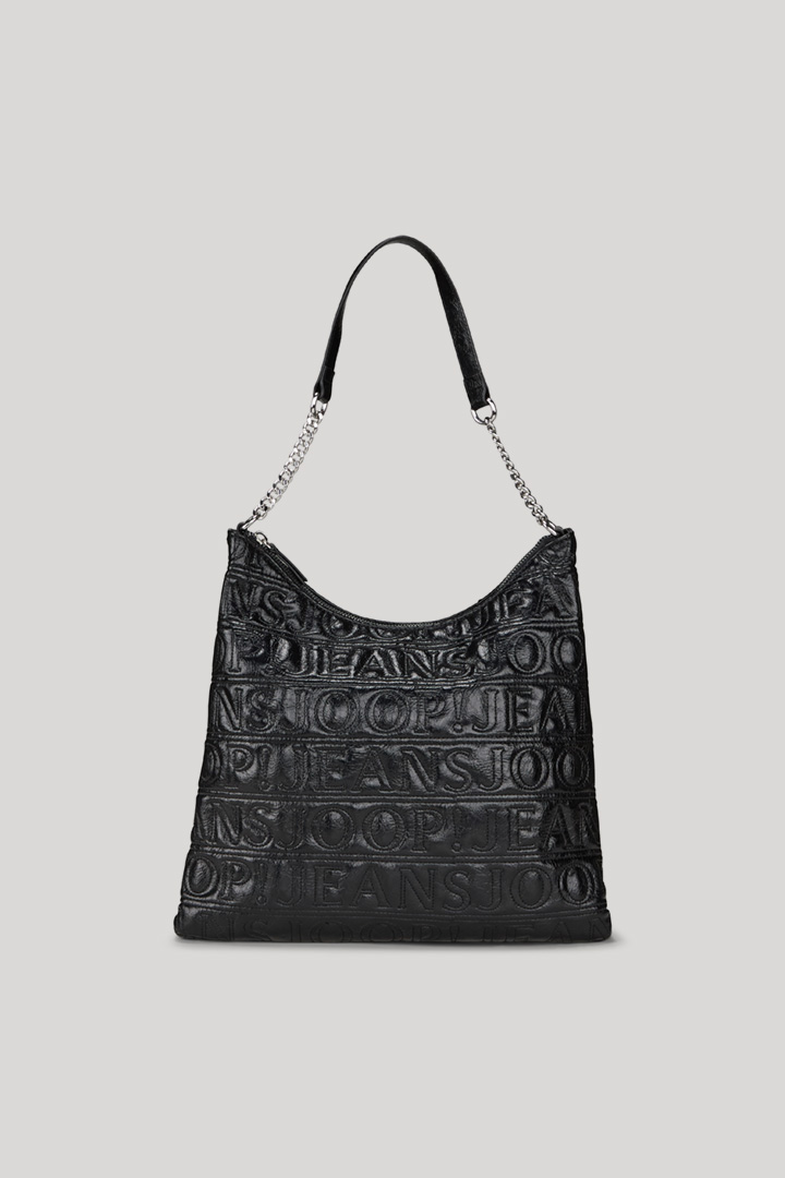 Leads to product detail page "Iniziale Spiega Lucille Hobo Bag in Black"