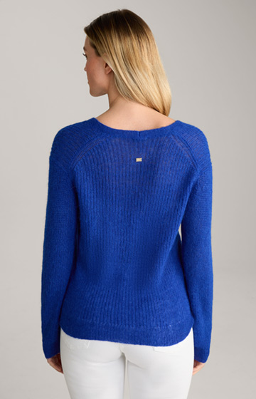 Sweter z mieszanki alpaki w kolorze niebieskim