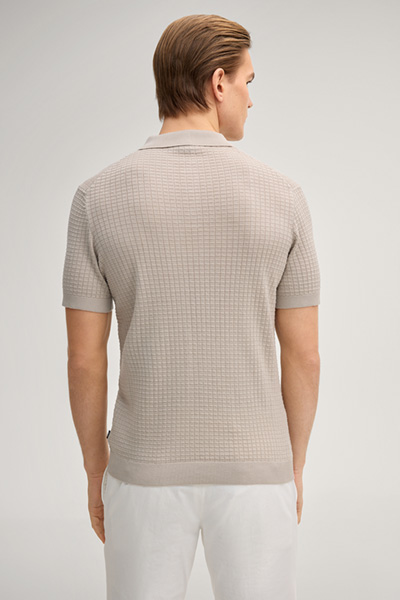 Vanceo polo shirt in structured sand