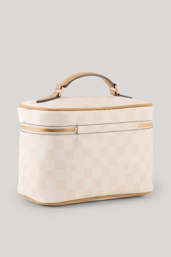 Leads to product detail page "Cortina Piazza Flora Beauty Case in Ecru"