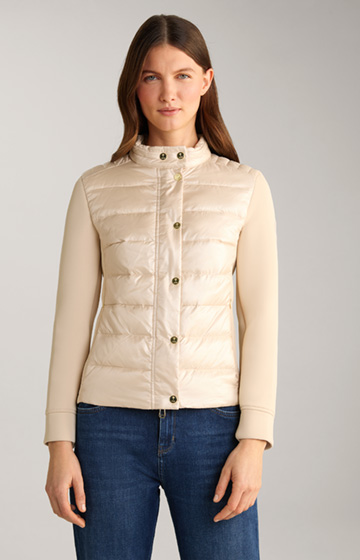 Neoprene Jacket with Quilting in Champagne