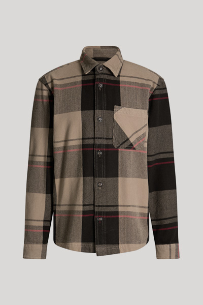 Overshirt Harvi in Olive/Beige kariert