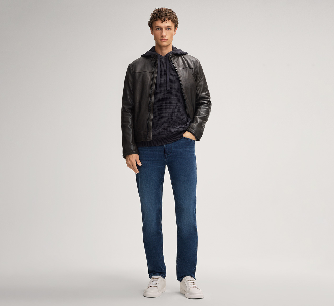 JOOP! presents the product Harrio Hoodie in Dark Blue from the category Knitwear