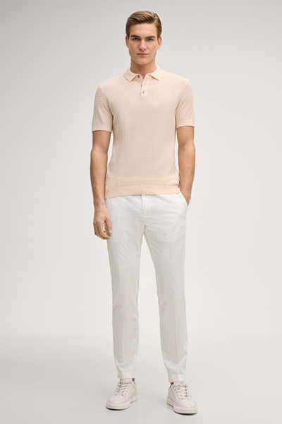 Vanceo polo shirt in structured apricot