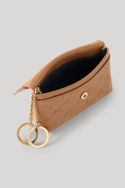 Führt zu Produktdetailseite „Schlüsseletui Leggero Stampa Lenta in Cognac"