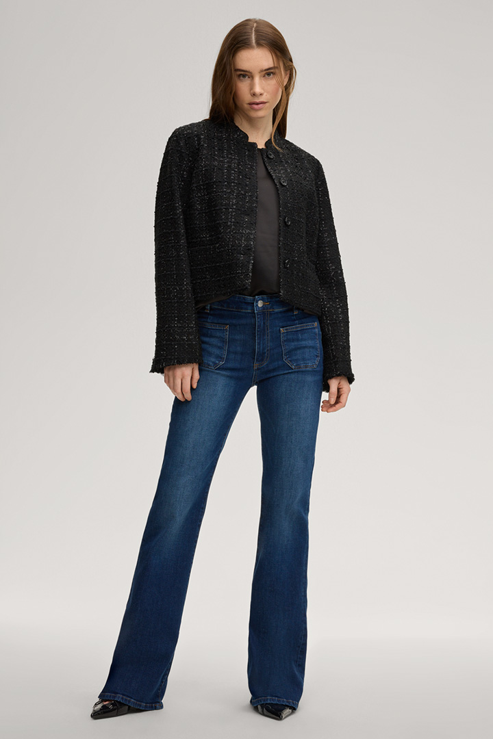 Elea High-waisted Jeans in Mid Blue, washed