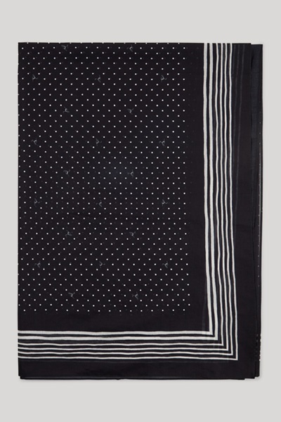 Leads to product detail page "Brismar beach patterned pareo in black"