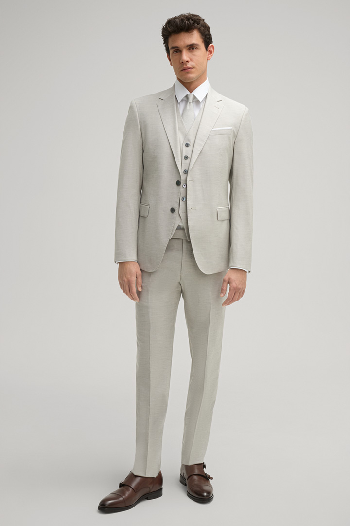 Blayr Modular Wedding Suit Trousers in Light Beige