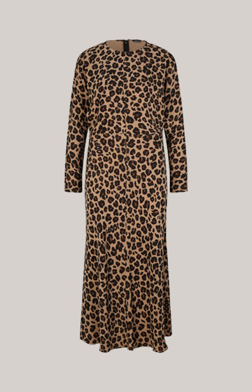 Leoprint-Kleid in Braun/Schwarz