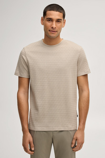 Raulos T-shirt in structured beige