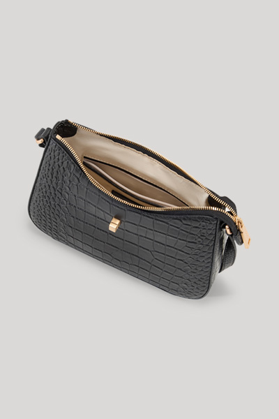 Führt zu Produktdetailseite „Hobo Bag Coccodrillo Libi in Schwarz"