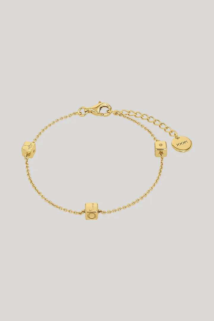 Führt zu Produktdetailseite „Armband mit Logo-Charms in Gold"