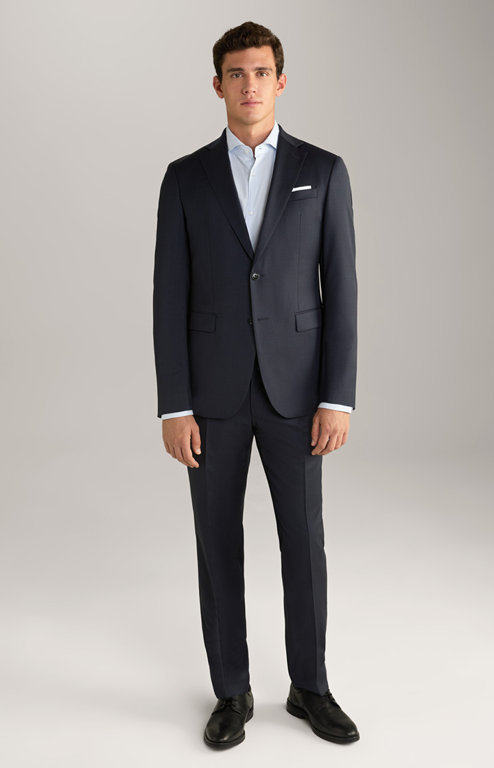 Finch-Brad Modular Suit in Dark Blue Textured