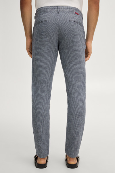 Maxton linen blend chino in navy mottled