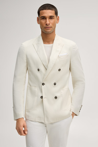 Heazy double-breasted jacket in off-white