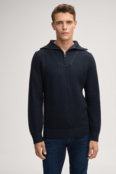 Jacobo Half-zip Jumper in Navy