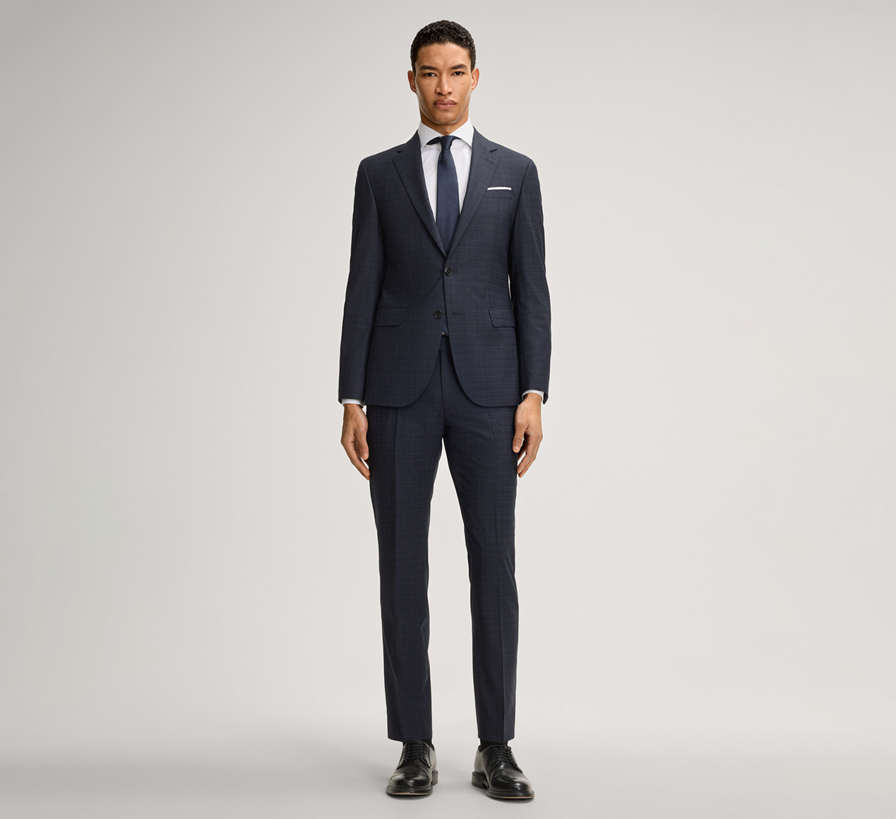 JOOP! presents the product Blayr modular pants in navy check from the category Trousers & Chinos