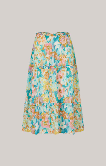 Skirt in Mint/Turquoise/Yellow