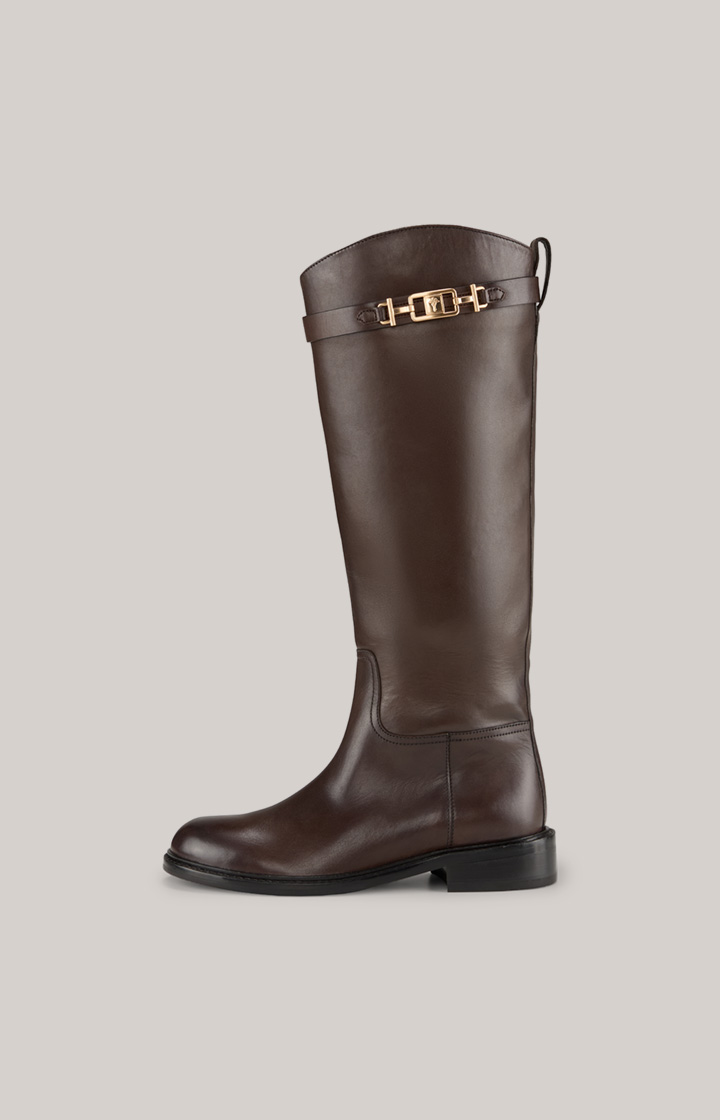 Leder-Stiefel Unico New Tori in Dunkelbraun